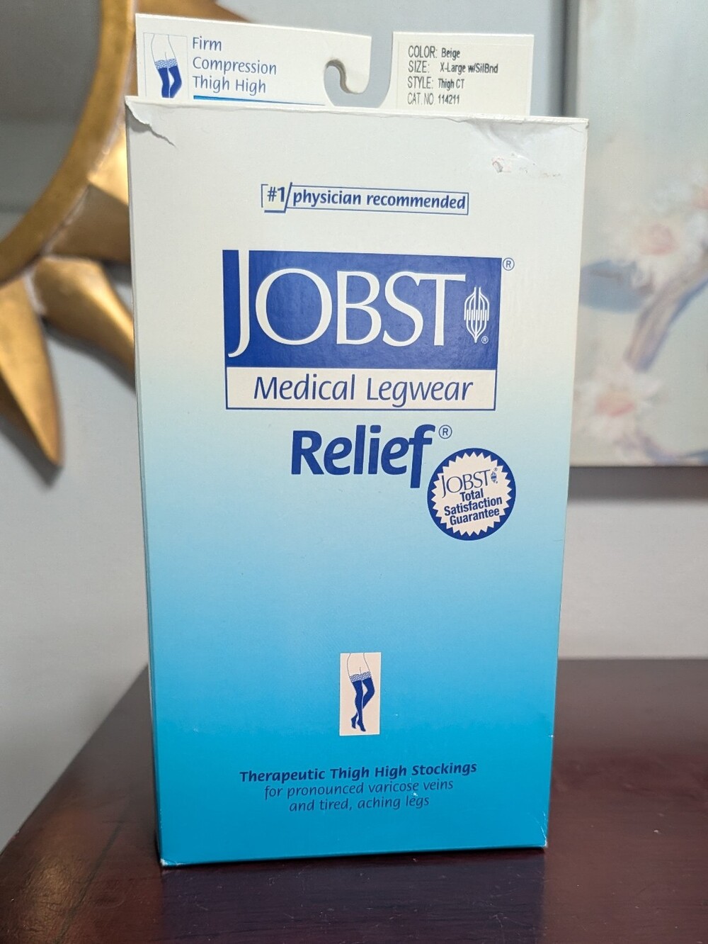NEW Jobst Medical Legwear Relief Thigh High XL Compression Stockings # 114211